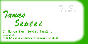tamas septei business card
